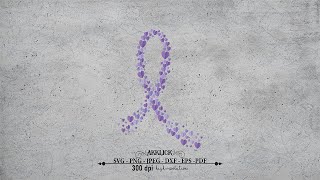 Cancer Ribbon Svg, Pink ribbon svg, Breast cancer svg, Cancer awareness svg