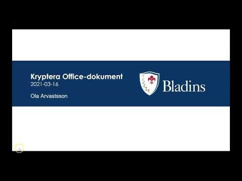 Video: Hur Man Krypterar Ett Dokument