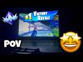 Insane Fortnite Reload On laptop POV| Keyboard And Mouse ASMR..