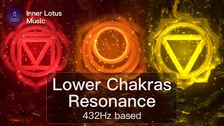 Lower Chakras Resonance | Full Night Opening & Healing | 432Hz based Meditation & Sleep Music