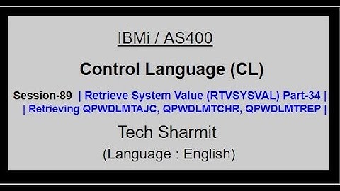 Retrieve System Value (RTVSYSVAL) Part-34 | IBM i | AS400 | CLLE | cl programming in IBM i  or AS400