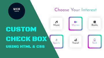 Custom Check Box with Icons by using HTML & CSS
