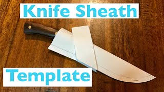 Making a leather knife sheath part 1, DIY Cross draw leather knife sheath template