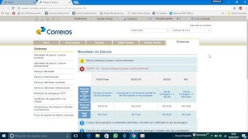 Como calcular valor de frete no site dos Correios