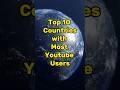 Top 10 countries with most youtube users shorts shortyoutubeshorts short