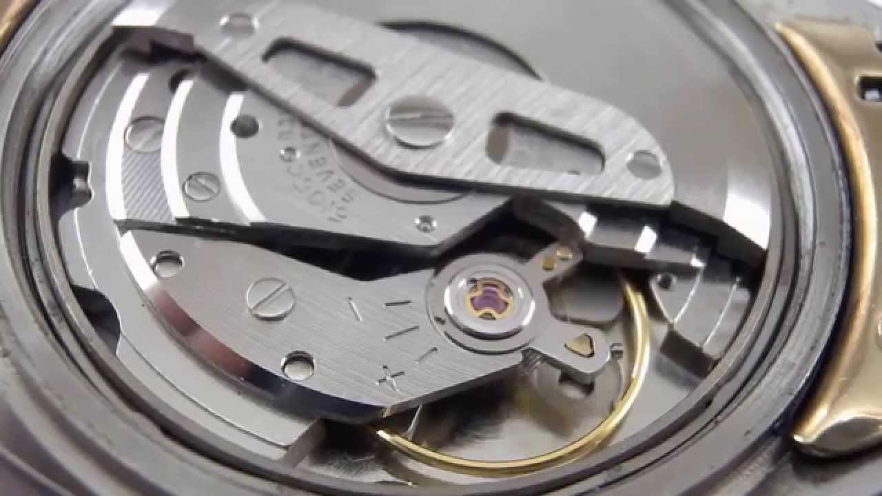 Seiko Automatic DX watch movement  running. - YouTube