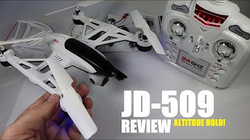 JXD JD509V Altitude Hold HD Quadcopter Review - [UnBox, Inspection, Setup]