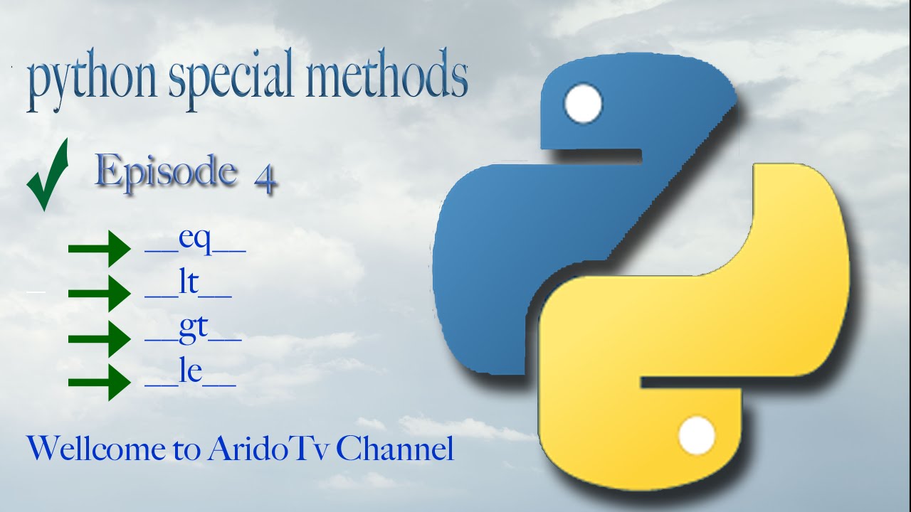 Python Special Methods About Comparison - YouTube