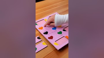 How To Make an Interesting Puzzle Game From Cardboard 💗 #shorts #kidsactivities