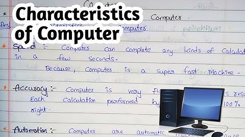 Characteristics of Computer in Telugu. |CodeWithJaveed|.