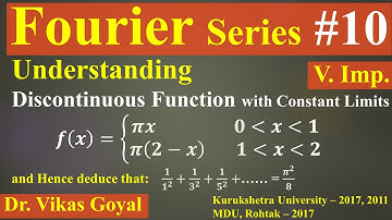 Fourier Series #10 (V.Imp) | Change of Interval | Constant Limits #FourierSeries  #BScMaths