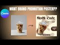 Cafe Poster Design in Canva ☕✨ | Aesthetic Coffee Branding