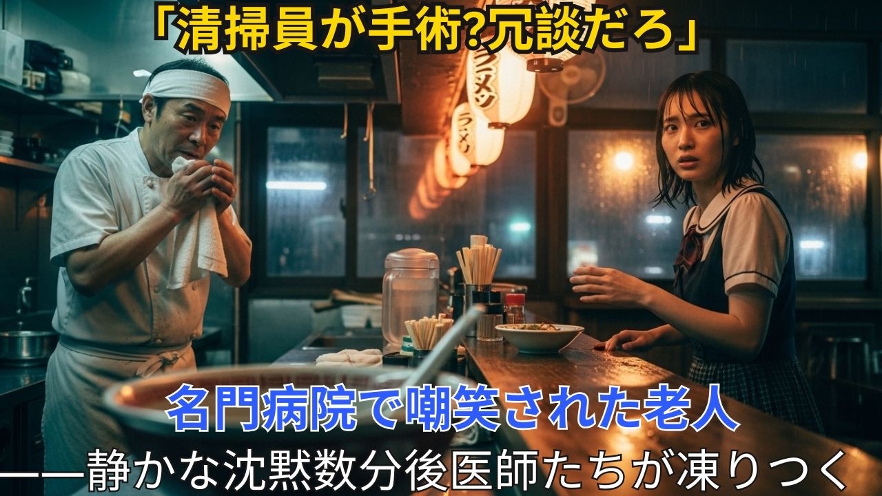 . 廃業寸前のラーメン屋に現れたボロボロなギャルに大盛りラーメンをご馳走した貧乏大将。3分後→「お礼だから何だってしてやるよ...」【予想外の真実】