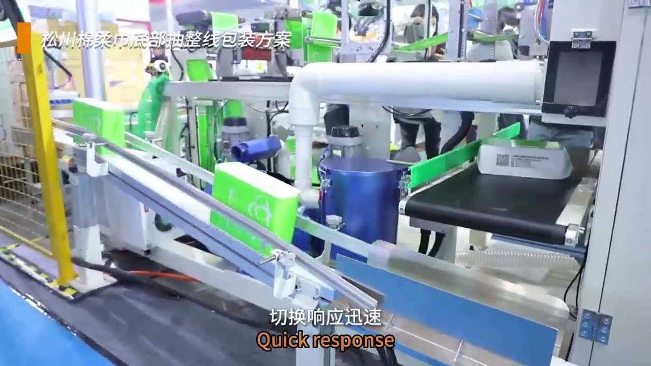 Automated solutions for the entire production line of cotton facial wipes and face towels.