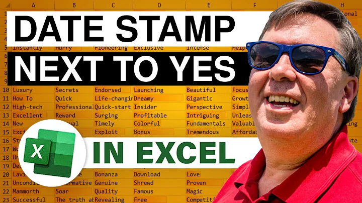 Excel - Automatically Time Stamp After Entering Yes in Excel - Episode 1474