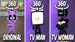 360º VR Boogie Boogie Bam Bam Dance CATNAP vs TV MAN vs TV WOMAN | SMILING CRITTERS POKEDANCE