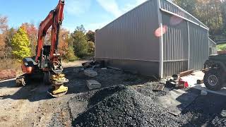 Moving a shipping container for a workshop by Abrams Excavating 593 views 1 year ago 14 minutes, 30 seconds