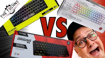Razer Huntsman Mini VS HyperX Origins 60 VS Corsair 65 mini, BATTLE OF THE BIG BRAND 60% KEYBOARDS!!