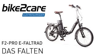 Auf-  und Zusammenfalten vom E Faltrad F2- PRO von bike2care