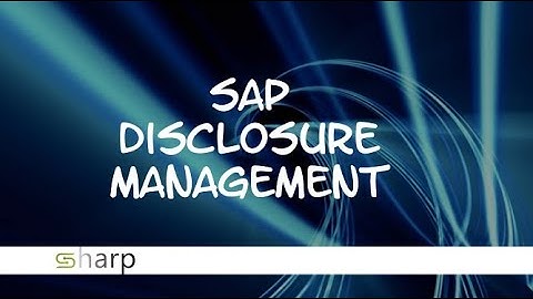 SAP Disclosure Management (SDM)