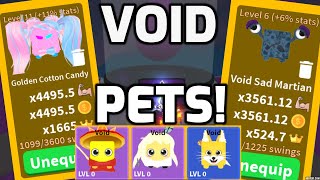 I MADE MY FIRST VOID PETS AND A GOLDEN DOUBLE MOON PET IN SABER SIMULATOR!! ROBLOX