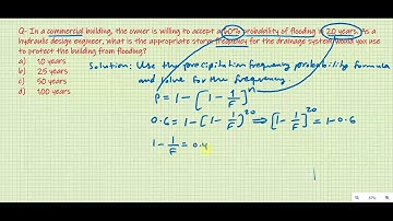 FE or PE Civil Eng.- Water Resources-Hydrology-Frequency-Return Period-Probability