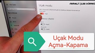 Laptop Uçak Modu Kapatma Çakmodukapanmamasorunu Çakmodukapatma