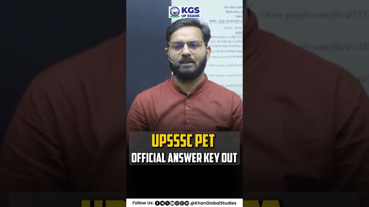 UPSSSC PET 2025 Official Answer Key Released – Check Now! 