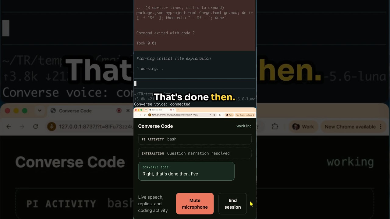 Converse Code - A Voice controlled Coding Agent