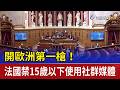 開歐洲第一槍！ 法國禁15歲以下使用社群媒體