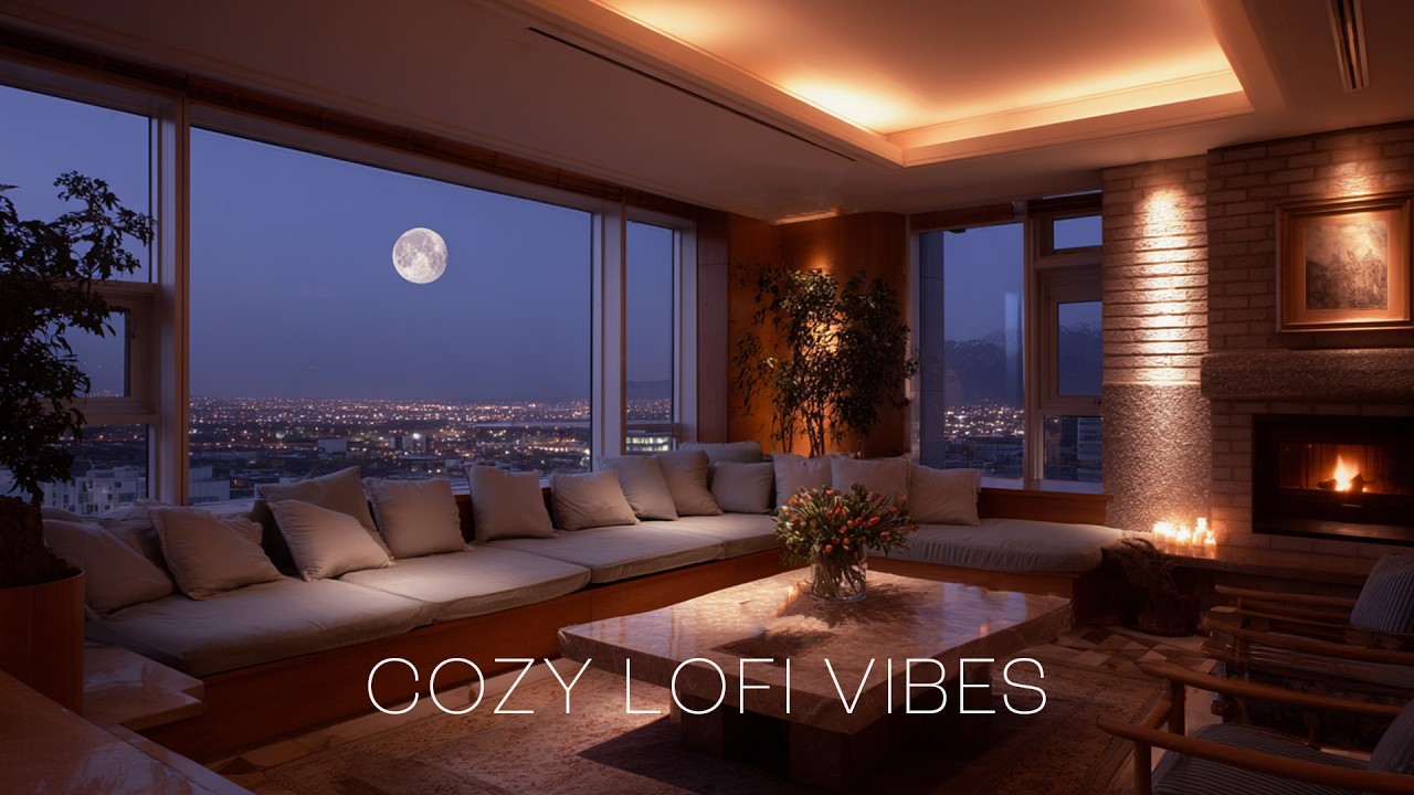 Gentle Night at Home – LoFi Playlist 🌕 | Calm Background Music for Study & Reading