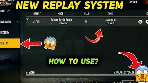 free fire insufficient storage problem solution in replay options. reply button insufficient problem
