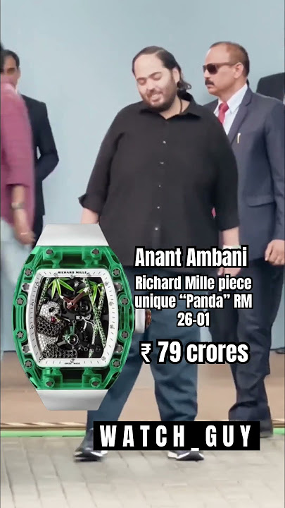 Anant Ambani’s “Panda” RM 26-01 Tourbillon Green Sapphire & white gold #watchenthusiast #anantambani