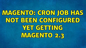 Magento: Cron job has not been configured yet getting magento 2.3