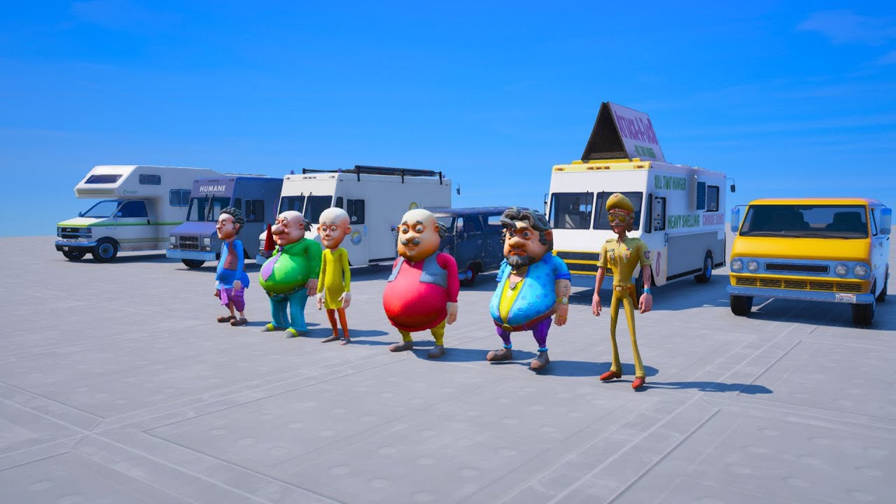 Motu Patlu Ramp Race | Motu Team Vs Don Team Impossible Parkour Ramp Challenge In Gta 5