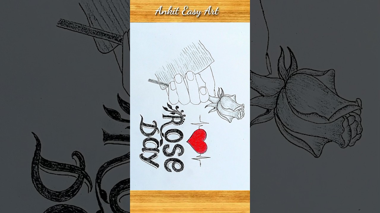 Rose Day Special Rose Drawing 🌹 | Easy Pencil Sketch 