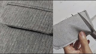 Double welt pocket with flap in 10 minutes