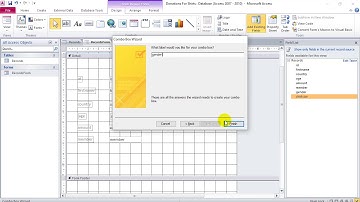 Access Creating Forms Combo Box and Extras