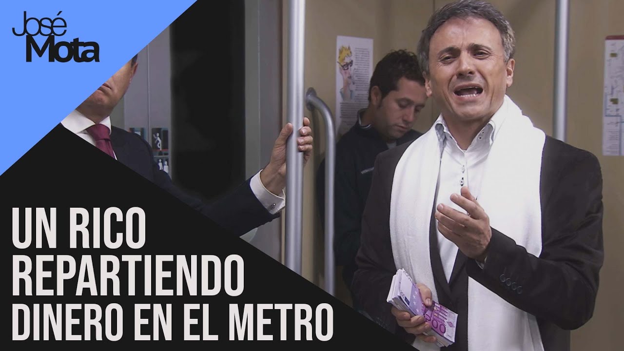Un rico repartiendo dinero en el metro | José Mota