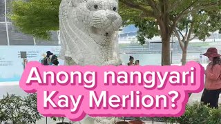 Bumisita ako sa sikat na Merlion sa Singapore