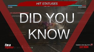 DOA5LR "Did You Know" - Hit Statuses