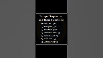 ESCAPE SEQUENCE IN C LANGUAGE #clanguagetutorial #escapes #sequences #newline #backspace #form #feed