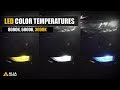 Compare led fog lights  3000k yellow vs  6000k white vs 8000k ice blue