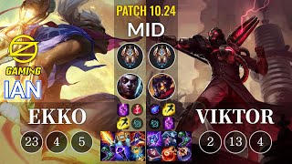 OZ Ian Ekko vs Viktor Mid - KR Patch 10.24