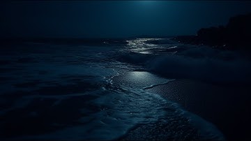 Sleep By The Sea All Night With The Full Moon And Relaxing Sparkling Waves on Zavival Beach, 11 Hrs