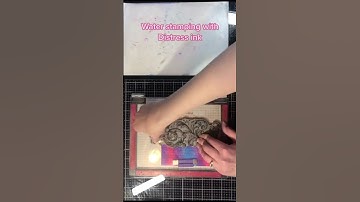 Create a Background with subtle texture using a stamp & water #shorts #distress #stampingtechnique