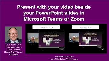 Présentez votre vidéo à côté de vos diapositives PowerPoint dans Microsoft Teams ou Zoom