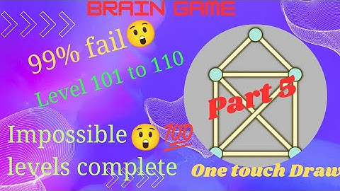 Game Master | one touch draw | level 101 to 110 | difficult levels complete | part 5 | 99% fail