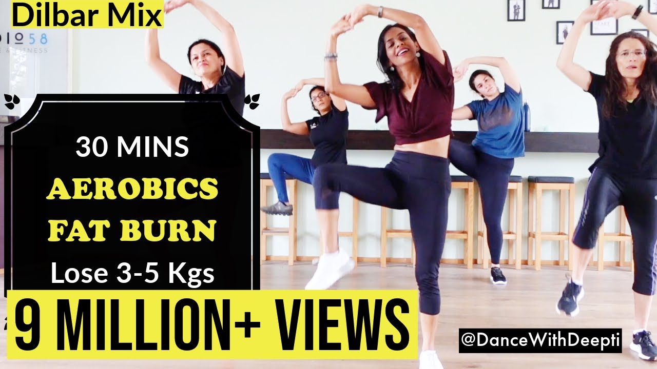 Burn Arm  Leg  Belly Fat   30mins Aerobics Workout  Dilbar Mix  dancewithdeepti