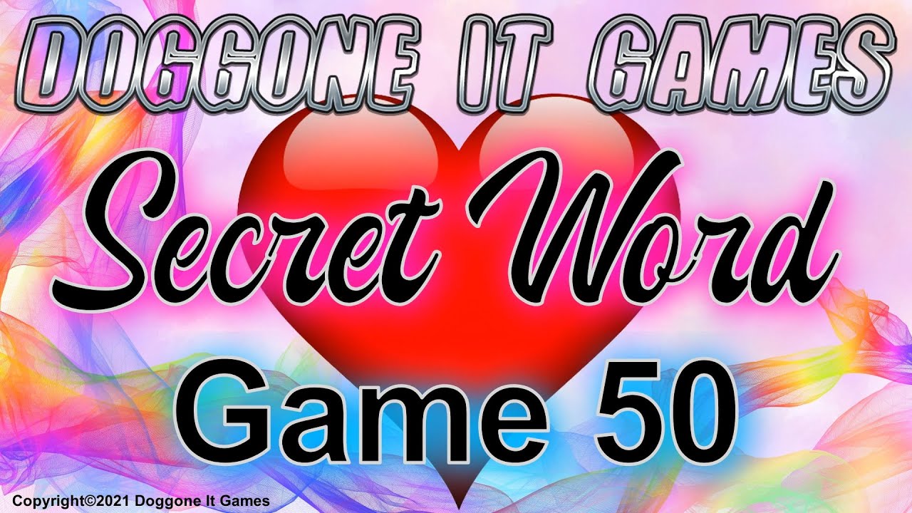 Doggone It Games Secret Word 050 Unscramble The Word From A Clue 